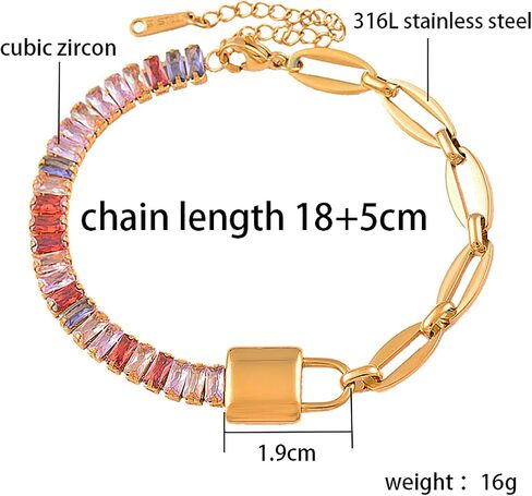 Anti-Tarnish Cuff Tennis Bracelet for Women Cubic Zirconia Promise Bracelets Engraved Always and Forever Bracelets Silver Stainless Steel Chain Link Bracelets Mother Friend Valentines Jewelry Gift in Saudi Arabia