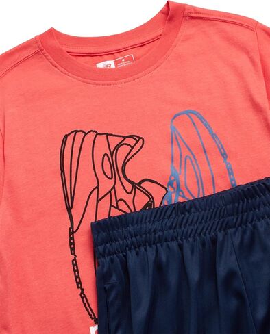 New Balance Boys' Active Shorts Set - 2 Piece Performance T-Shirt and Gym Shorts (4-12) in Saudi Arabia