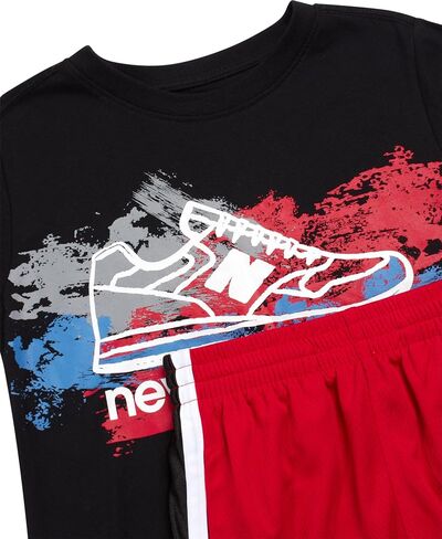New Balance Boys' Active Shorts Set - 2 Piece Performance T-Shirt and Gym Shorts (4-12) in Saudi Arabia