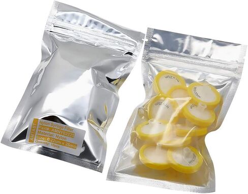 مرشحات حقنة AMTAST مرشح مسبق متعدد الطبقات PES بقطر 25 مم وحجم مسام 0.45 مم مرشحات حقنة PES غير معقمة (عبوة من 10) in Kuwait