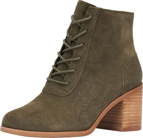 TOMS Evelyn Lace-Up Black Suede 6 B (M) in Saudi Arabia