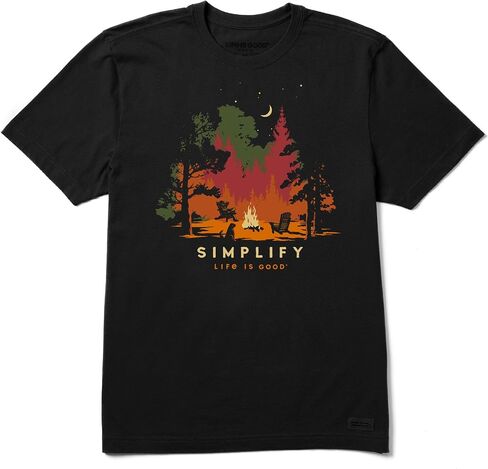 Life is Good Men's Fish More Worry Less Hooks and Tackle Short Sleeve Crusher Tee in Saudi Arabia