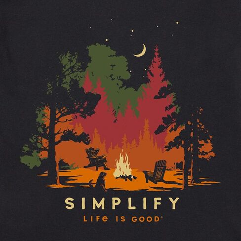 Life is Good Men's Fish More Worry Less Hooks and Tackle Short Sleeve Crusher Tee in Saudi Arabia