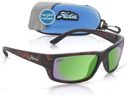 Hobie Snook Polarized Rectangular Sunglasses, Shiny Dark Brown Tort, OSFA in Kuwait