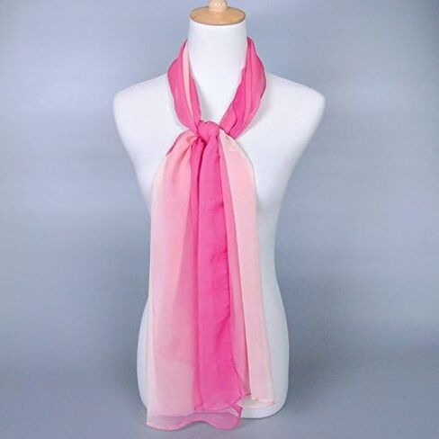 Aven Accessories Aven Women Charming Silk Georgette Long Scarf Shawl Wrap Color Rainbow, Medium in Saudi Arabia
