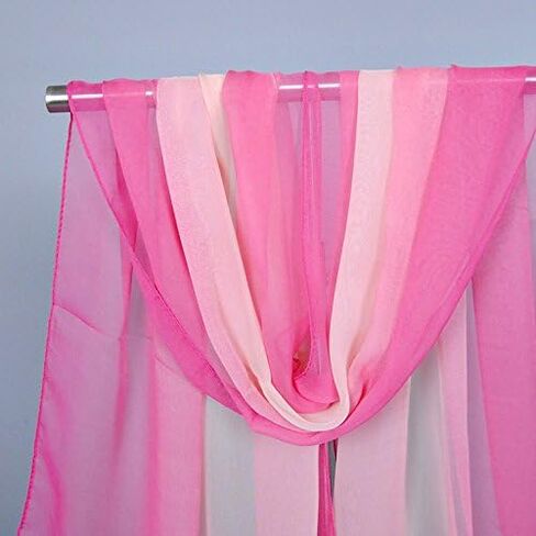 Aven Accessories Aven Women Charming Silk Georgette Long Scarf Shawl Wrap Color Rainbow, Medium in Saudi Arabia