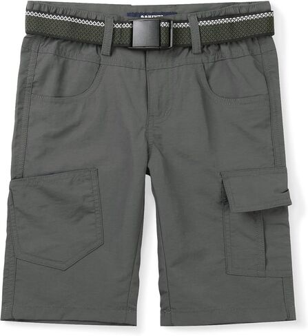 OCHENTA Boys Quick Dry Cargo Shorts Elastic Waist Athletic Shorts for Kids Outdoor Hiking Camping Fishing 1215 Army Green Tag 160 Size 10-11 in Saudi Arabia