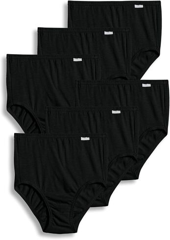 Jockey Women's Underwear Elance Brief - 6 Pack, Grey Heather/Charcoal Heather/Black, 6 in Saudi Arabia