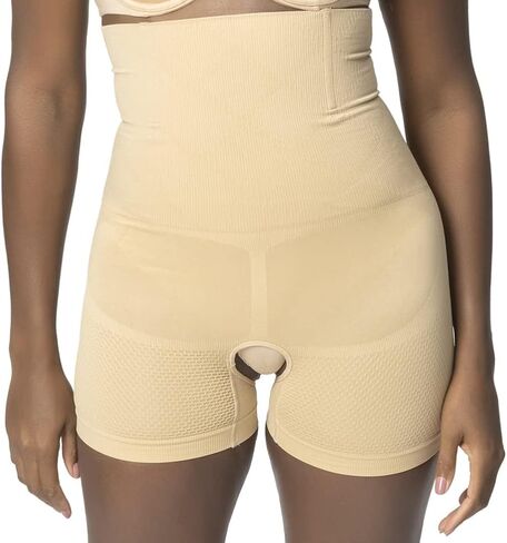 ROBERT MATTHEW Womens Shapewear Tummy Control Shorts Brilliance High-Waist Panty Mid-Thigh Body Shaper Bodysuit in Kuwait