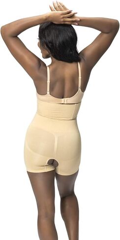 ROBERT MATTHEW Womens Shapewear Tummy Control Shorts Brilliance High-Waist Panty Mid-Thigh Body Shaper Bodysuit in Kuwait