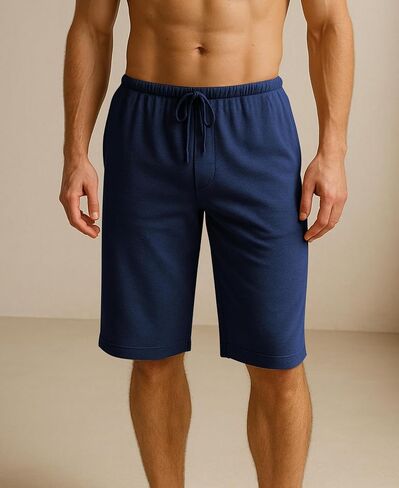 Andrew Scott Men's 3 Pack Soft & Light Cotton Drawstring Yoga Lounge & Sleep Jam Shorts/Jersey Shorts with Pockets in Saudi Arabia