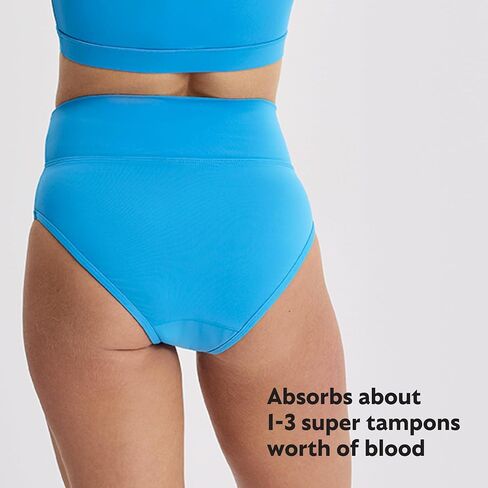 KNIX Kt Teen Period Swim Twist High Rise Bikini Bottom - Period Swimwear for Teens - Black in Saudi Arabia