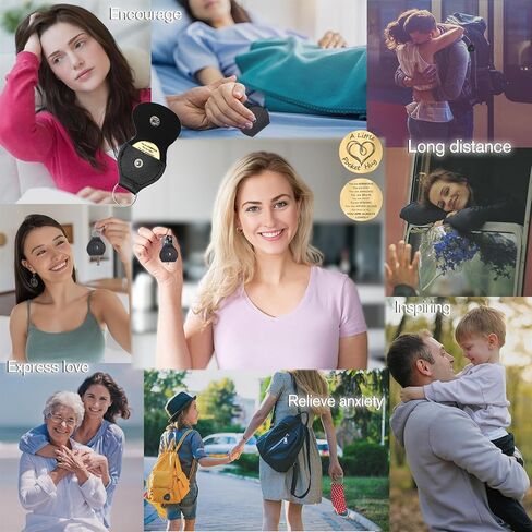 Meliatomia Pocket Hug Token Little Reminders Keychain:Long Distance Relationship Gifts,Motivational Gifts with PU Leather Case Keychain (Gorgeouse, Black) in Kuwait