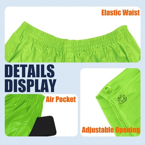 RainRider Rain Suits Safety Rain Jacket with Pants High Visibility Reflective Rain Gear in Kuwait