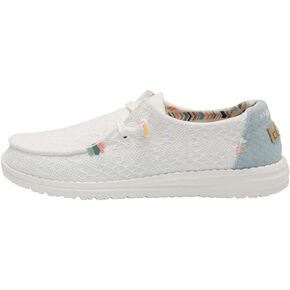 Hey Dude Women's Wendy Boho Light Denim Size 11 | Women’s Shoes | Women’s Lace Up Loafers | Comfortable & Light-Weight in Kuwait