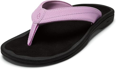 OluKai Ohana Women's Beach Sandals, Quick-Dry Flip-Flop Slides, Water Resistant, Wet Grip Soles & Compression Molded Footbed, Black/Black, 11 in Saudi Arabia