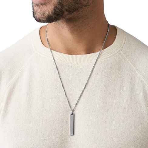 Fossil Men's Stainless Steel or Leather Necklace for Men in Saudi Arabia