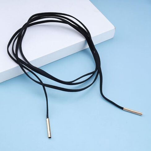YienDoo Gothic Velvet Long Choker Necklace Metal Bar Pendant Sexy Hippie Suede Rope Necklace Chain Long Wrap Lariat Y Necklace Black Rock Layered Leather Necklace for Women Girls in Saudi Arabia
