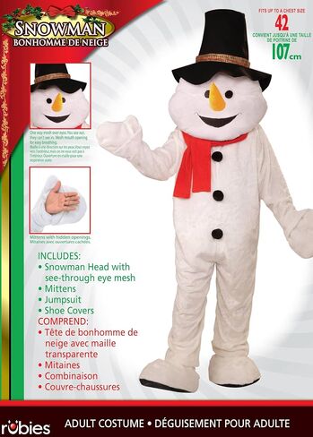 Rubie's Snowman Plush Economical Mascot Adult Costume in Saudi Arabia