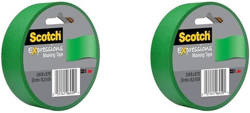 Scotch Expressions Masking Tape, 3" Core, 0.94" X 20 Yds, Primary Green in Kuwait