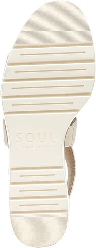 SOUL Naturalizer Womens Goodtimes Crisscross Strappy Wedge Sandal , Black Smooth, 6 M in Saudi Arabia