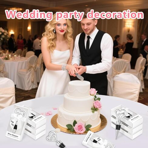 30PCS Love Design Heart Shape Wine Stoppers for Wedding Favors Bridal Shower Party Gifts for Guests Souvenir Decorations with Individual Package in Kuwait