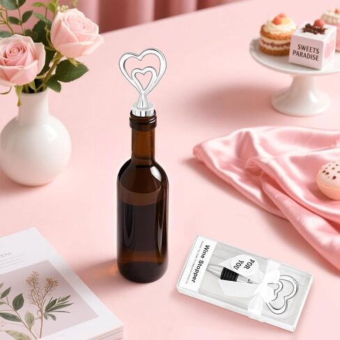 30PCS Love Design Heart Shape Wine Stoppers for Wedding Favors Bridal Shower Party Gifts for Guests Souvenir Decorations with Individual Package in Kuwait