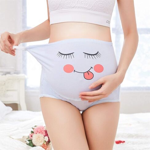 SEPMINDU Maternity Underwear Over Bump 3 Pack Cotton Pregnancy Panties High Waist Adjustable Knickers/Nursing Briefs in Saudi Arabia