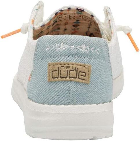 Hey Dude Women's Wendy Boho Light Denim Size 11 | Women’s Shoes | Women’s Lace Up Loafers | Comfortable & Light-Weight in Kuwait