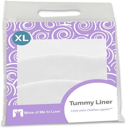 More of Me to Love Viscose and Cotton Blend Tummy Liner- 3-Pack, Medium, White in Saudi Arabia