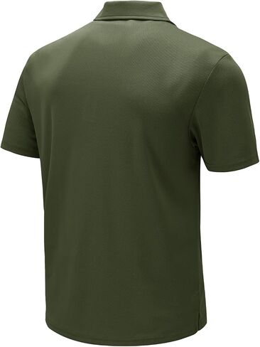 BGOWATU Men's Polo Shirts Short Sleeve Collared Golf Shirts Quick Dry Tennis Shirt with Pocket in Kuwait