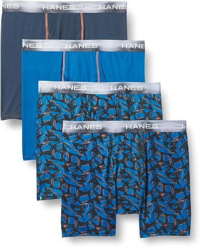 Hanes Ultimate mens Sport X-temp Performance 4-pack Boxer Briefs, Assortment 2, X-Large US in Saudi Arabia