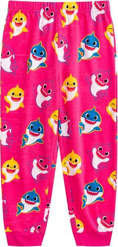 Nickelodeon Baby Shark Girls’ Long Sleeve Shirt and Jogger Set for Infant, Toddler and Little Kids – Pink/Grey in Saudi Arabia