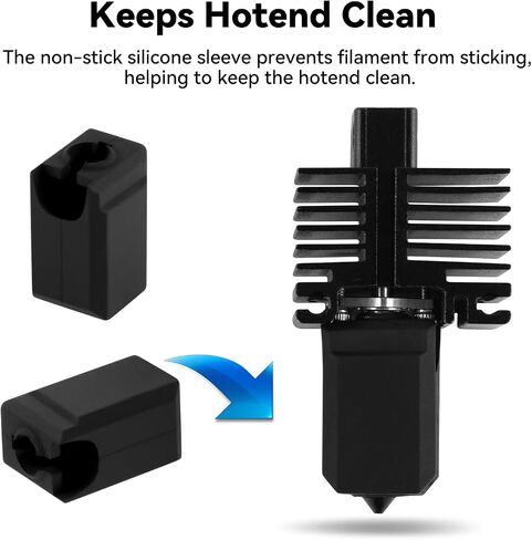 ENOMAKER Silicone Sock for Bambu Lab X1 Carbon P1P 3D Printer Extruder Hotend Protective Cover Heater Block Heat Insulation in Kuwait