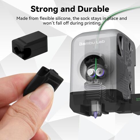 ENOMAKER Silicone Sock for Bambu Lab X1 Carbon P1P 3D Printer Extruder Hotend Protective Cover Heater Block Heat Insulation in Kuwait