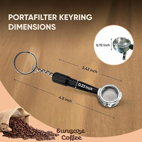 Sungaze Coffee Miniature Replica of Barista Portafilter Keychain Realistic in Kuwait