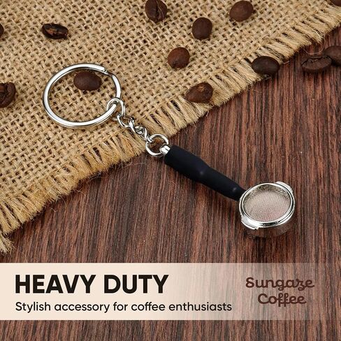 Sungaze Coffee Miniature Replica of Barista Portafilter Keychain Realistic in Kuwait