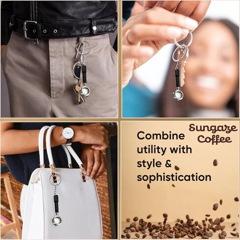 Sungaze Coffee Miniature Replica of Barista Portafilter Keychain Realistic in Kuwait
