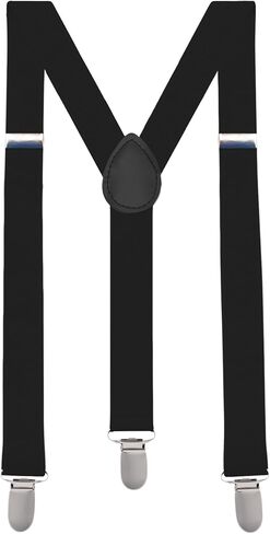 Suspenders for Men - Adjustable Size Elastic 1 inch Wide Y Shape Costume Suspenders Women Mens Suspenders Heavy Duty Clips in Saudi Arabia