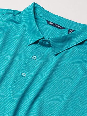 Cutter & Buck Men's Big & Tall Forge Heather Wave Print Polo in Saudi Arabia