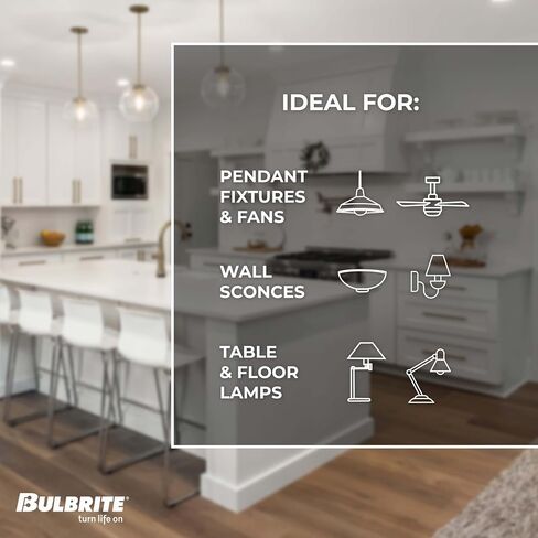 خيوط LED Bulbrite، 8.5 وات، ما يعادل 60 وات، قابلة للتعتيم، ST18، E26 قاعدة قياسية، 3000K (ضوء أبيض ناعم) لمبة إضاءة، شفافة، (عبوة من قطعة واحدة) in Kuwait