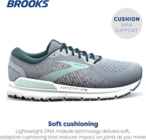 Brooks Women's Addiction GTS 15 Supportive Running Shoe - Black/Ebony/Mauvewood - 7 Medium in Saudi Arabia