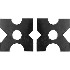 Arbor Press Plate, 20 Ton and 32 Ton Shop Metal Press Plates with 4 Notch, 1 inch/25mm Thickness, H Frame Thickened Hydraulic Shop Press Plate 1" x 7" x 7" (1 Pair)
