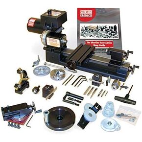 SHERLINE 4000C بوصة الإصدار 8 "مخرطة + حزمة C (ترقية CNC غير مدرجة ولكن يمكن الشراء بشكل منفصل.)