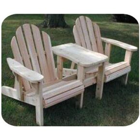 Woodcraft Project Paper Plan To Build Twin Adjustable Adirondack Chair - Material Not Included
