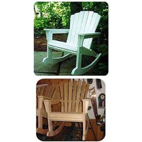 Woodcraft Project Paper Plan To Build Rocking Adirondack Chair - Material Not Included