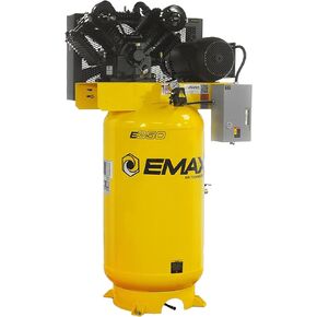 EMAX Electric Air Compressor - 80 Gal 7.5HP 2 Stage Compressor with Auto Drain & 26 CFM, 200 Max PSI - EHI07V080Y1