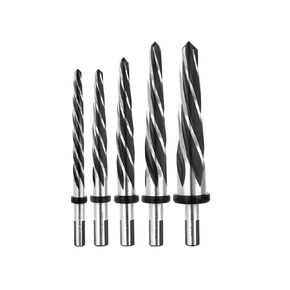 HSS Bridge Construction Reamer Set,3/8In 1/2In 5/8In 3/4In 1In Taper Bridge Reamer Drill Bit for Steel Metal Wood