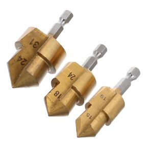 3pcs Ppr Fitting Reamer Kit Heavy Duty Expansion Repair Drill Bits for Water Pipes Reliable Conduit Reamer Tool Set Versatile Fitting Tools for Plumbing Tasks