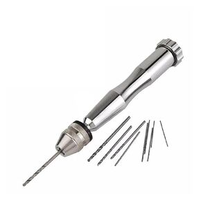 Power Tools Hand Drill Set Supplies Twisted Workshop Pin Portable Repair Silver Vise Watch Aluminum Chuck